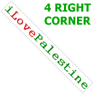 I LOVE PALESTINE - White right corner banner